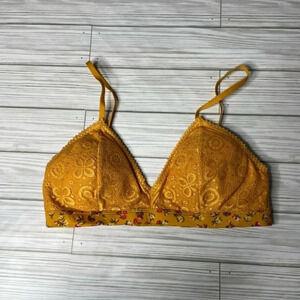 Gilly hicks yellow floral bralette size small
